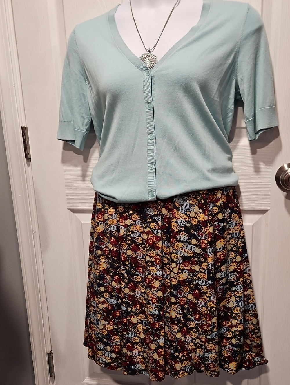 Floral Print A-Line Skirt in Multi